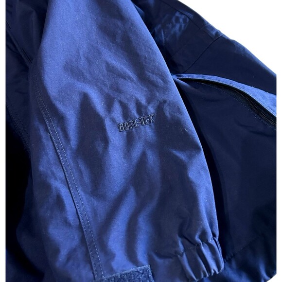 Patagonia Mens Goretex Nylon Blue Waterproof Hooded Rain Ski Full Zip Jacket  M - Picture 16 of 16